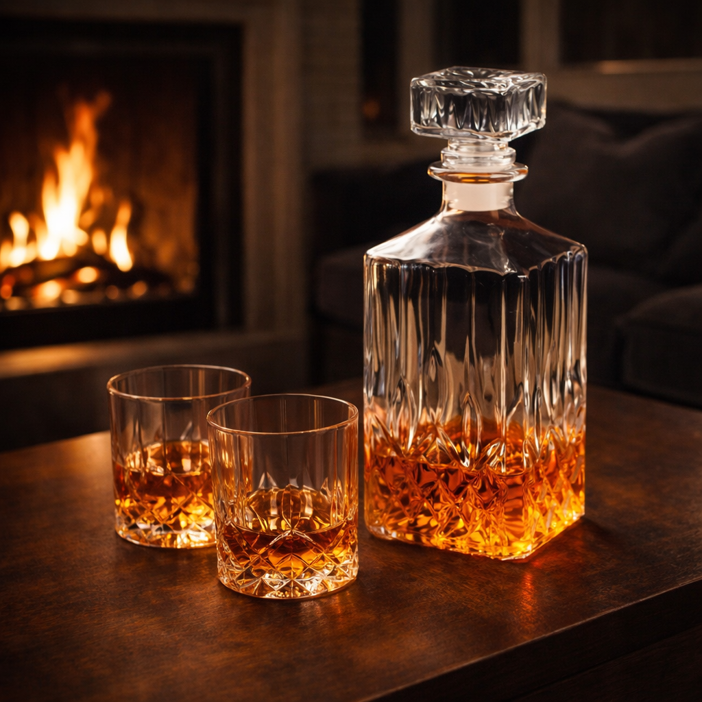 Artisan Decanters - Set with Bottle and Glass