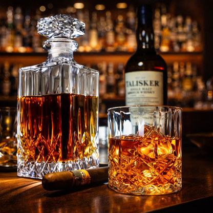 Artisan Decanters - Set with Bottle and Glass