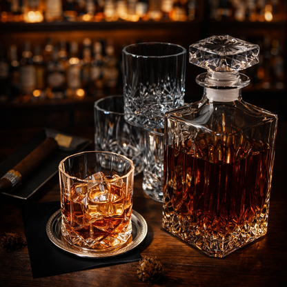 Artisan Decanters - Set with Bottle and Glass