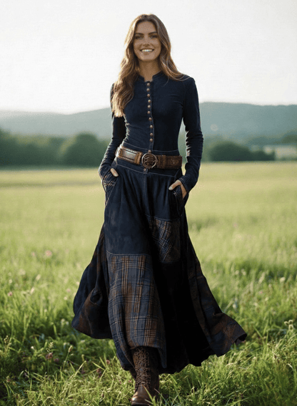Willow | Faux Suede Maxi Dress