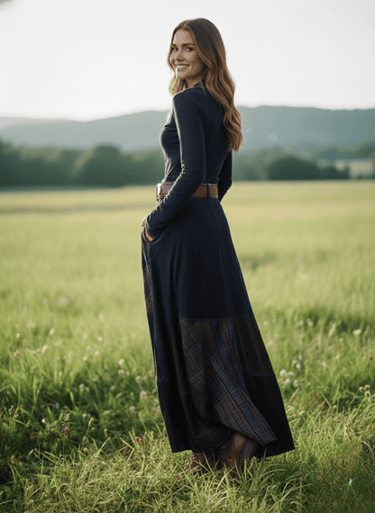 Willow | Faux Suede Maxi Dress