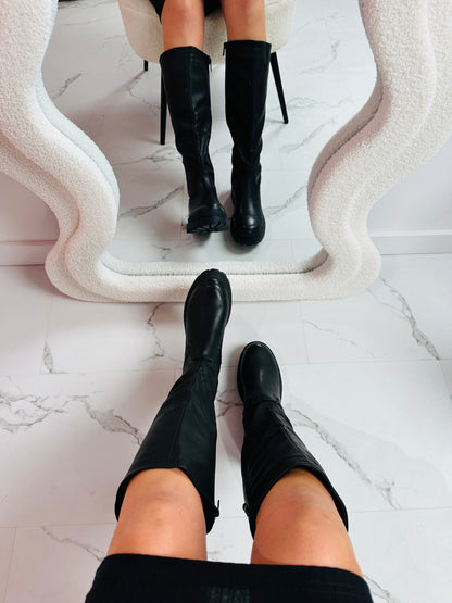 Anetta Black High Boots