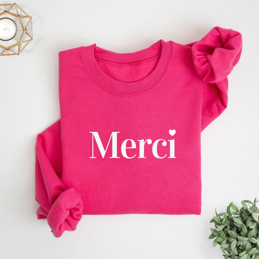 Bright Pink Merci Sweatshirt