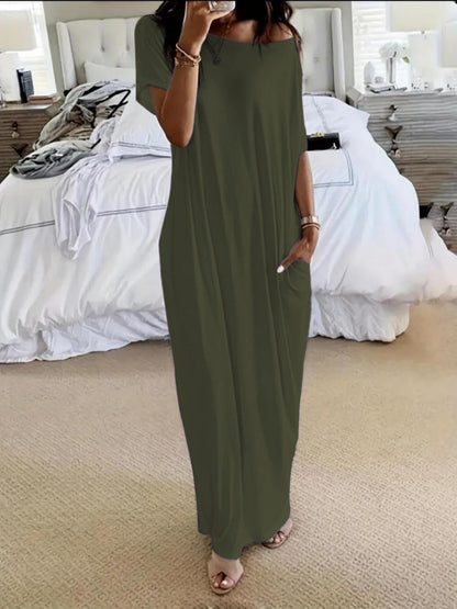 Oversized Asymmetric Off-Shoulder Casual Dress