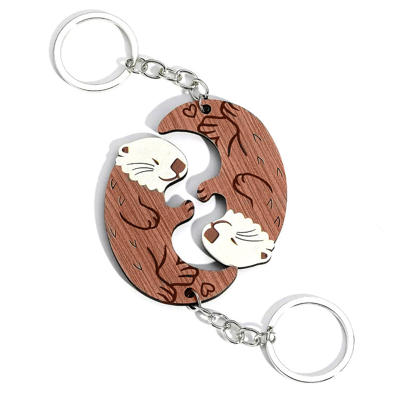 Loving Otters Keychain Set (2 Pieces)