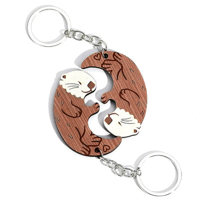 Loving Otters Keychain Set (2 Pieces)