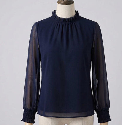 Helen | The Viaduct Sheer Ruffle Blouse