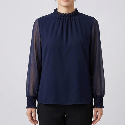 Helen | The Viaduct Sheer Ruffle Blouse