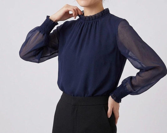 Helen | The Viaduct Sheer Ruffle Blouse
