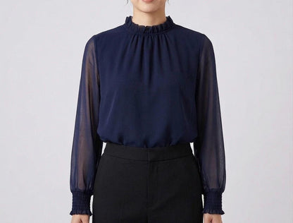 Helen | The Viaduct Sheer Ruffle Blouse