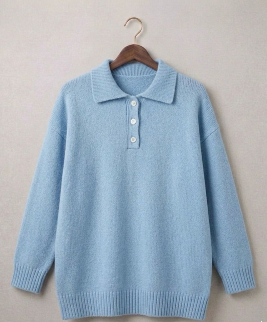 Juliette | Soft Knit Polo Sweater