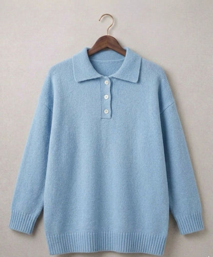 Juliette | Soft Knit Polo Sweater