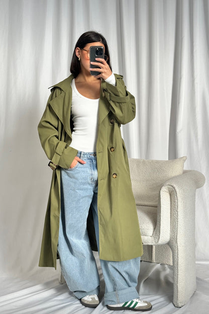 Lia Trench Khaki -FINAL SALE