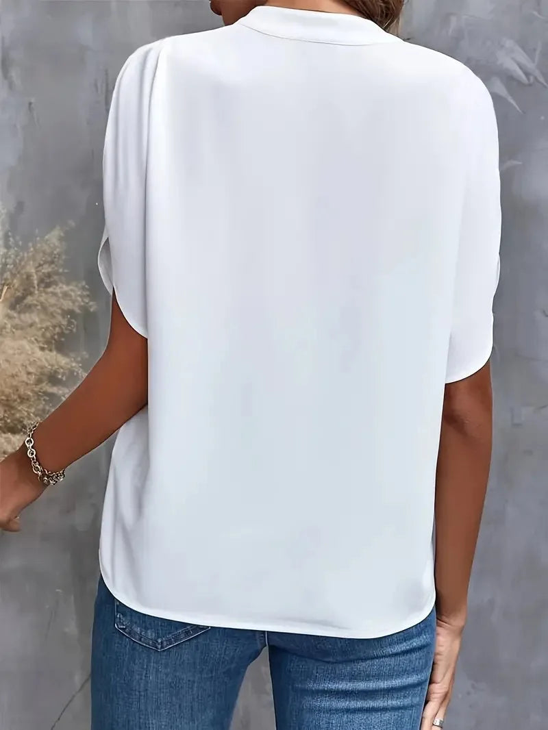 Sofia™ | Flowy Flutter-Sleeve Blouse