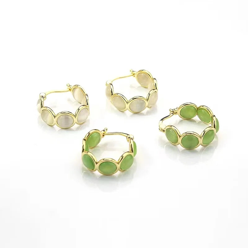 Lunet Style Opal Hoops - Aurora Classics