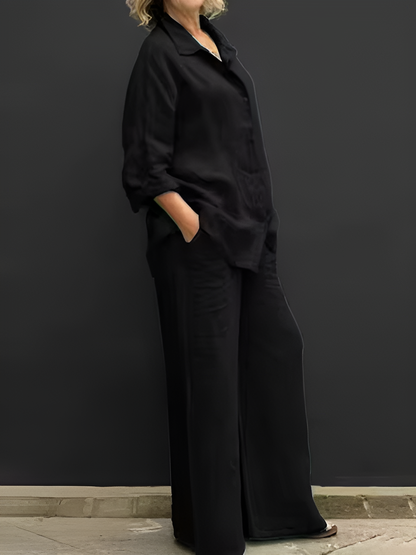 Lara Linen Shirt Suit