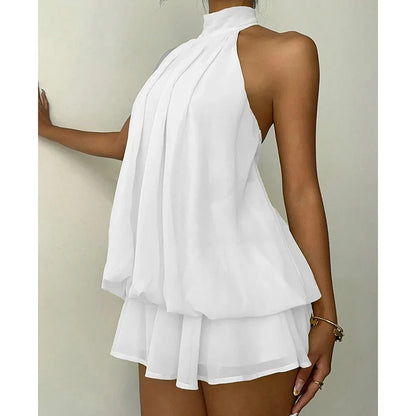 Valeria™ | Halter Backless Chiffon Dress