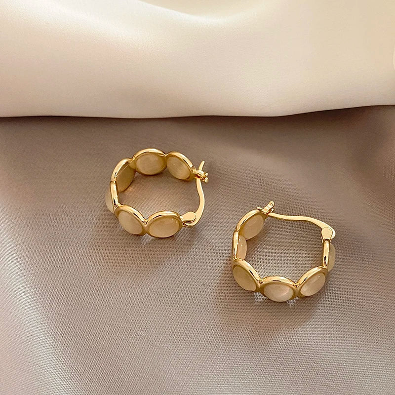 Lunet Style Opal Hoops - Aurora Classics