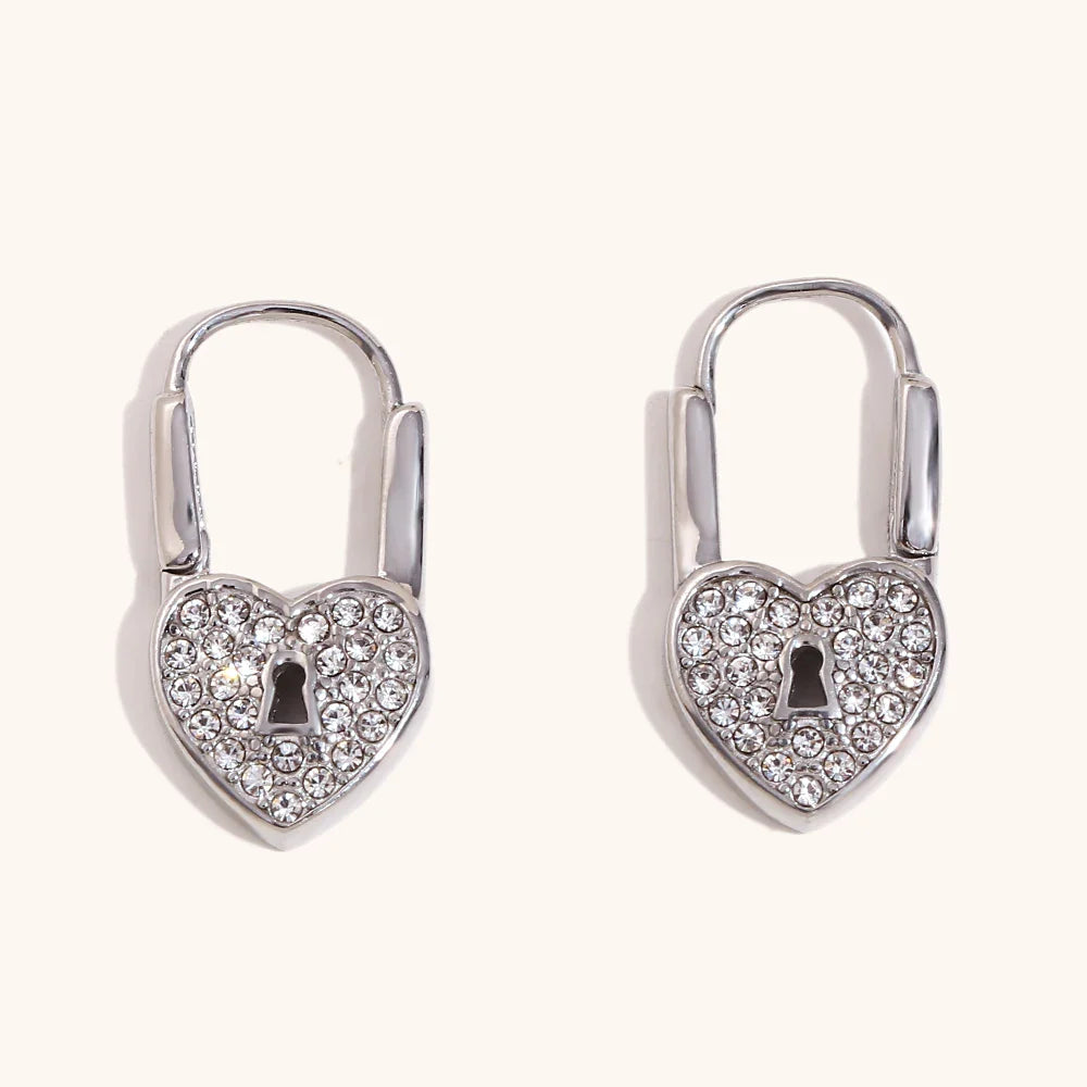 Golden Hour Heartlock Hoops - Aurora Classics