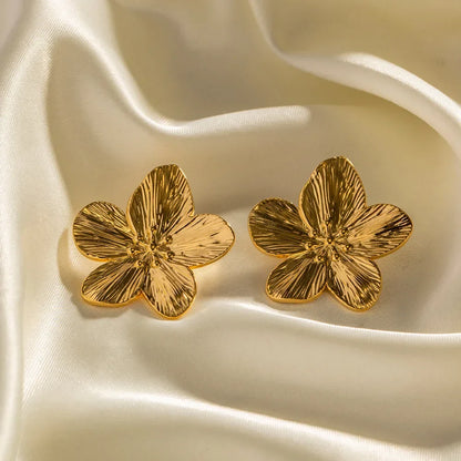 Golden Petal Statement Earrings - Aurora Classics