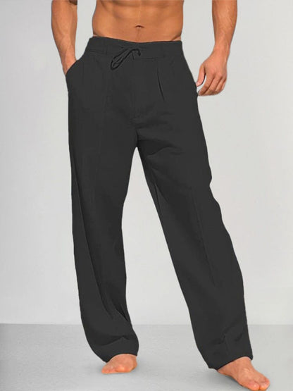 Torino | Straight-Leg Cotton-Linen Trousers