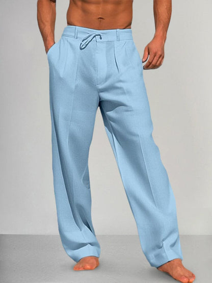 Torino | Straight-Leg Cotton-Linen Trousers