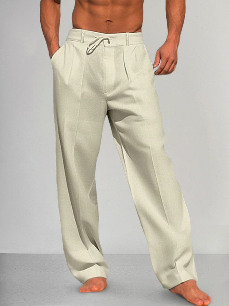 Torino | Straight-Leg Cotton-Linen Trousers