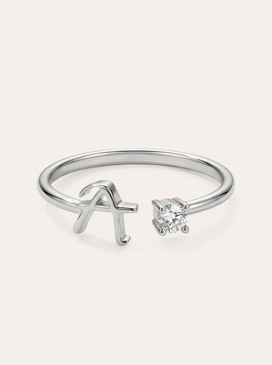 Valentia – Ring with Letter & Zirconia