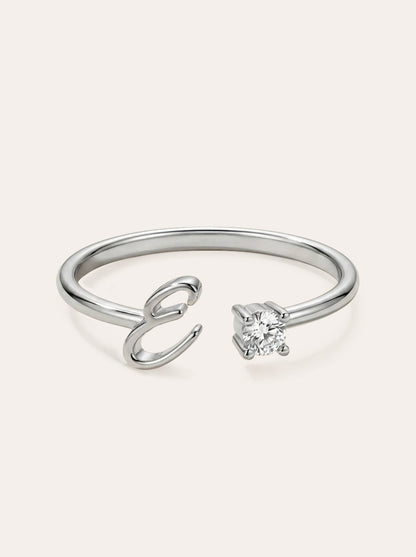Valentia – Ring with Letter & Zirconia