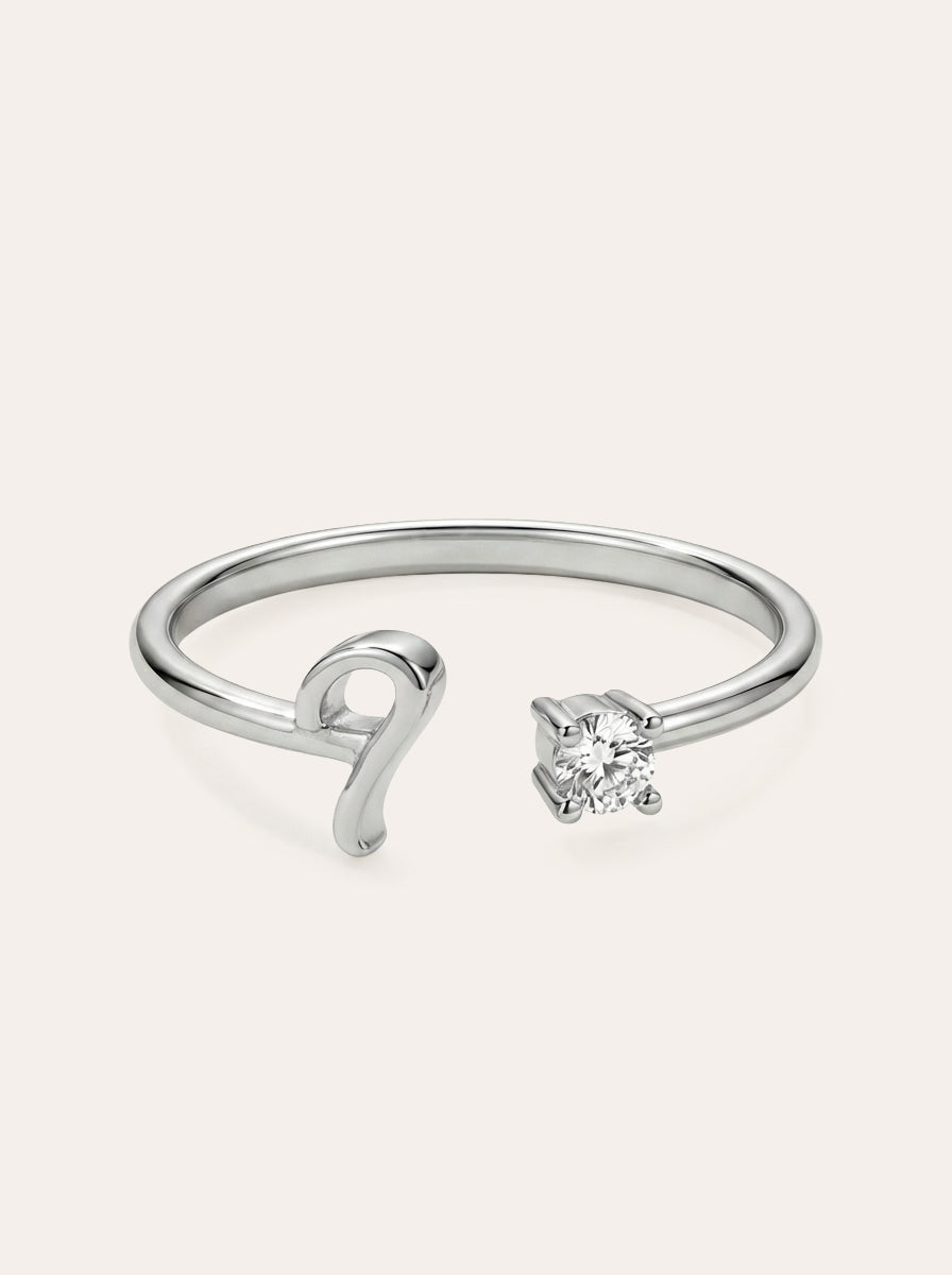 Valentia – Ring with Letter & Zirconia