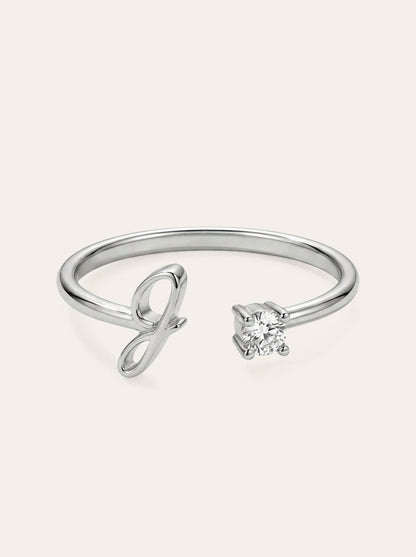 Valentia – Ring with Letter & Zirconia