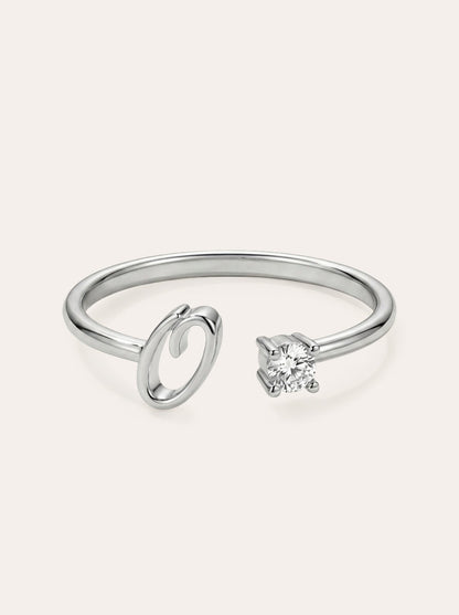 Valentia – Ring with Letter & Zirconia