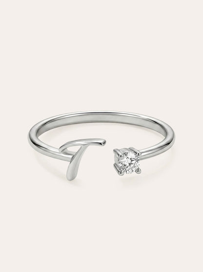 Valentia – Ring with Letter & Zirconia