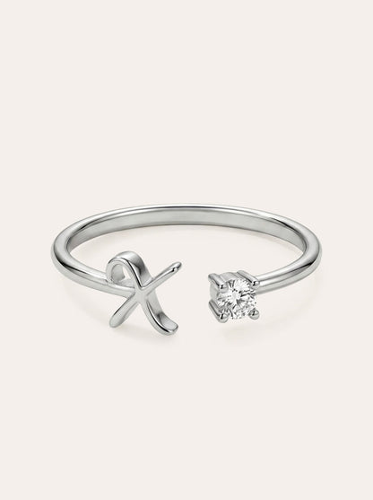 Valentia – Ring with Letter & Zirconia