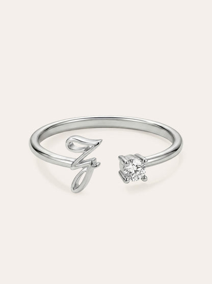 Valentia – Ring with Letter & Zirconia