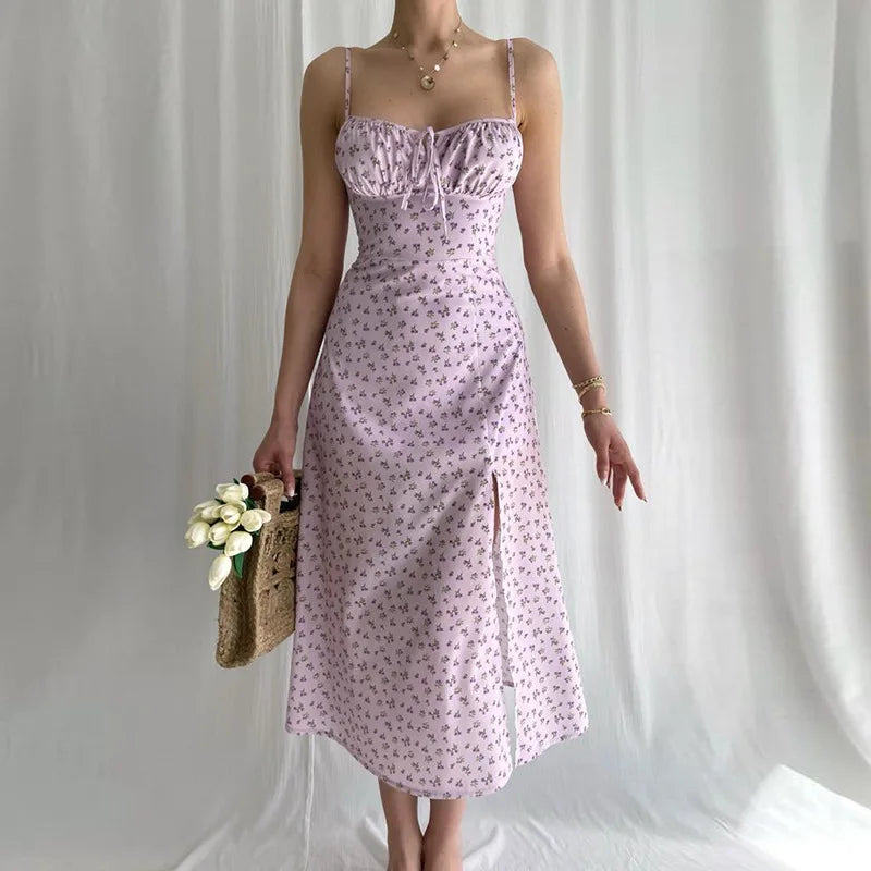 Isla™ – Elegant Floral Maxi Dress - Aurora Classics