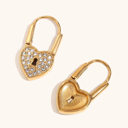 Golden Hour Heartlock Hoops - Aurora Classics