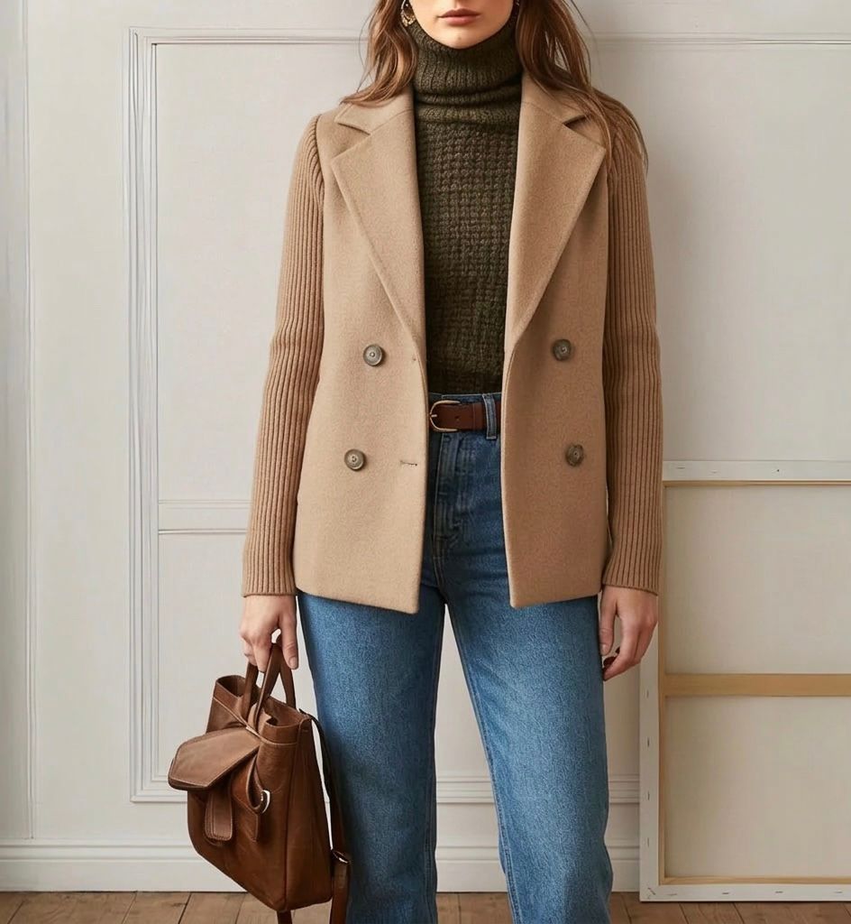 Sasha™ | Ribbed Blazer Coat