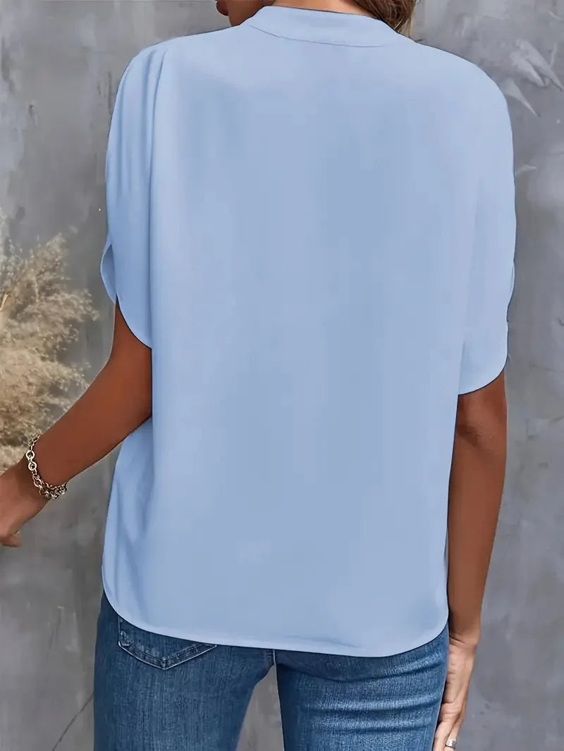 Sofia™ | Flowy Flutter-Sleeve Blouse