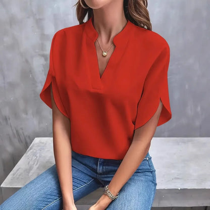 Sofia™ | Flowy Flutter-Sleeve Blouse