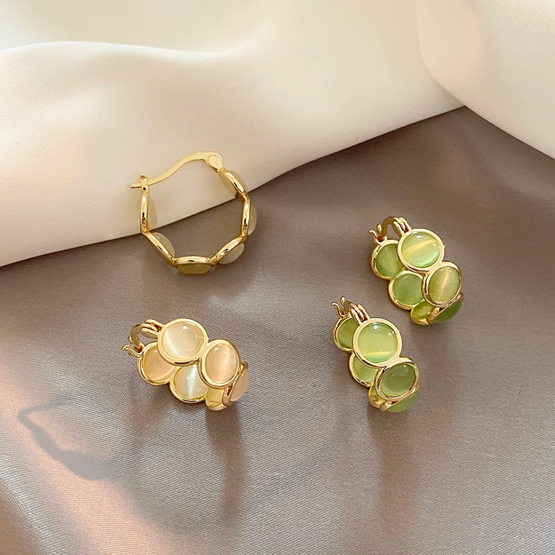 Lunet Style Opal Hoops - Aurora Classics