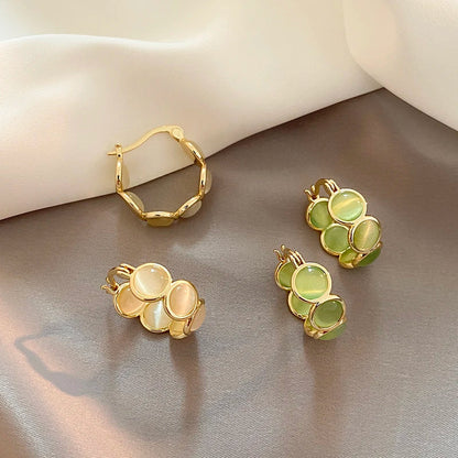Lunet Style Opal Hoops - Aurora Classics