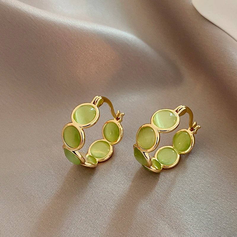 Lunet Style Opal Hoops - Aurora Classics