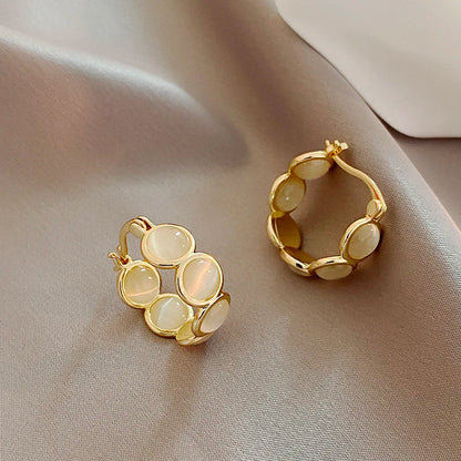 Lunet Style Opal Hoops - Aurora Classics