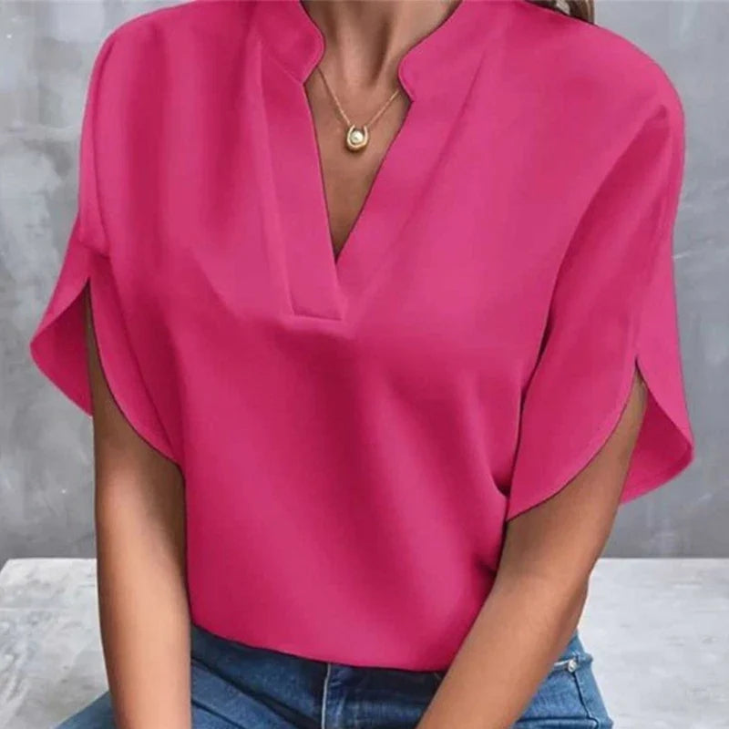 Sofia™ | Flowy Flutter-Sleeve Blouse