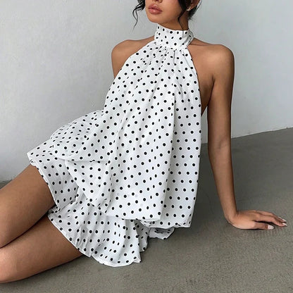 Valeria™ | Halter Backless Chiffon Dress