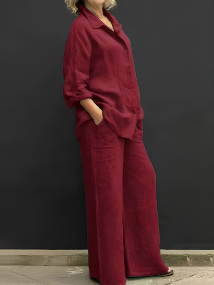 Lara Linen Shirt Suit