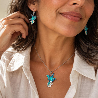 The Hummingbird Set — Necklace & Earrings