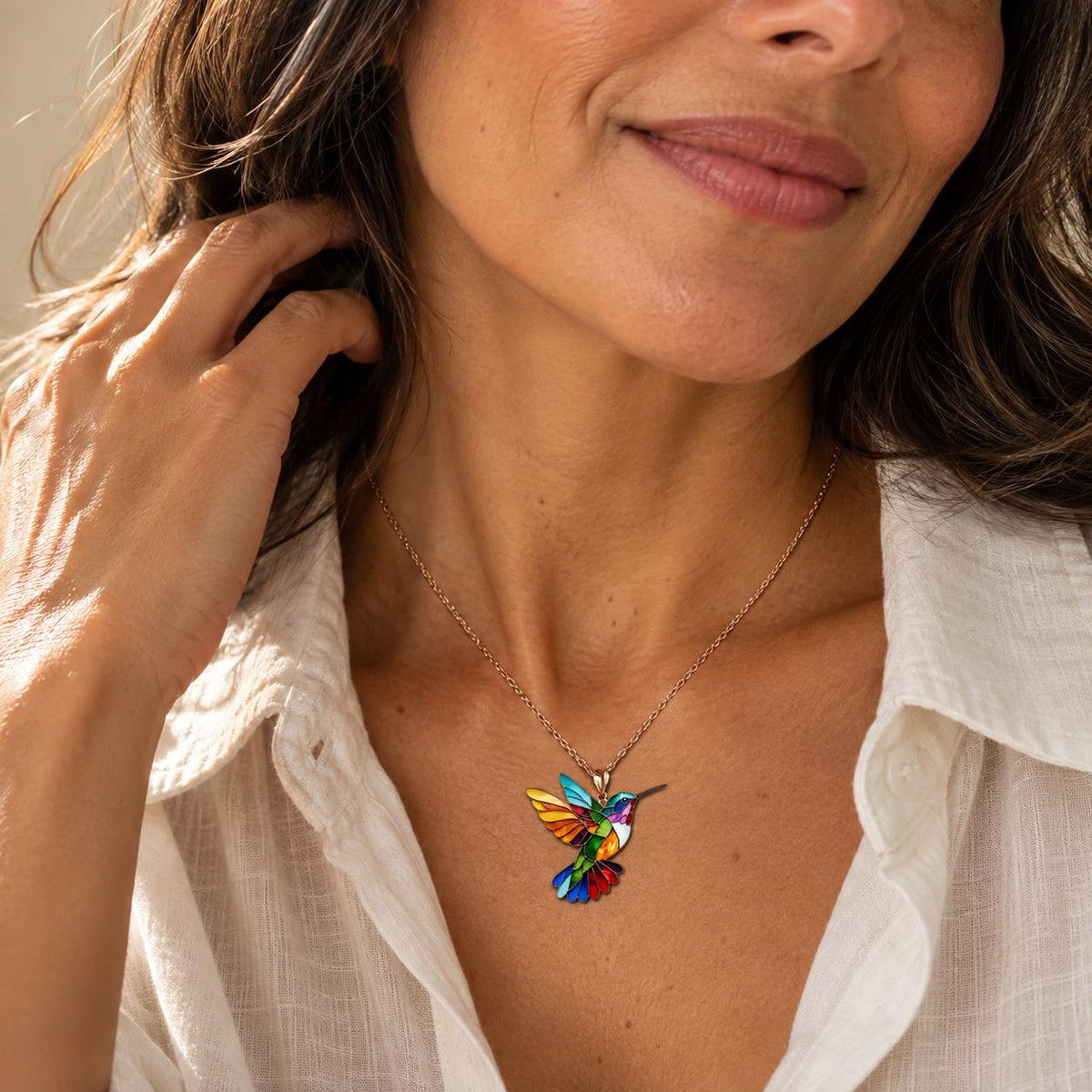 The Hummingbird Necklace — Full Colour
