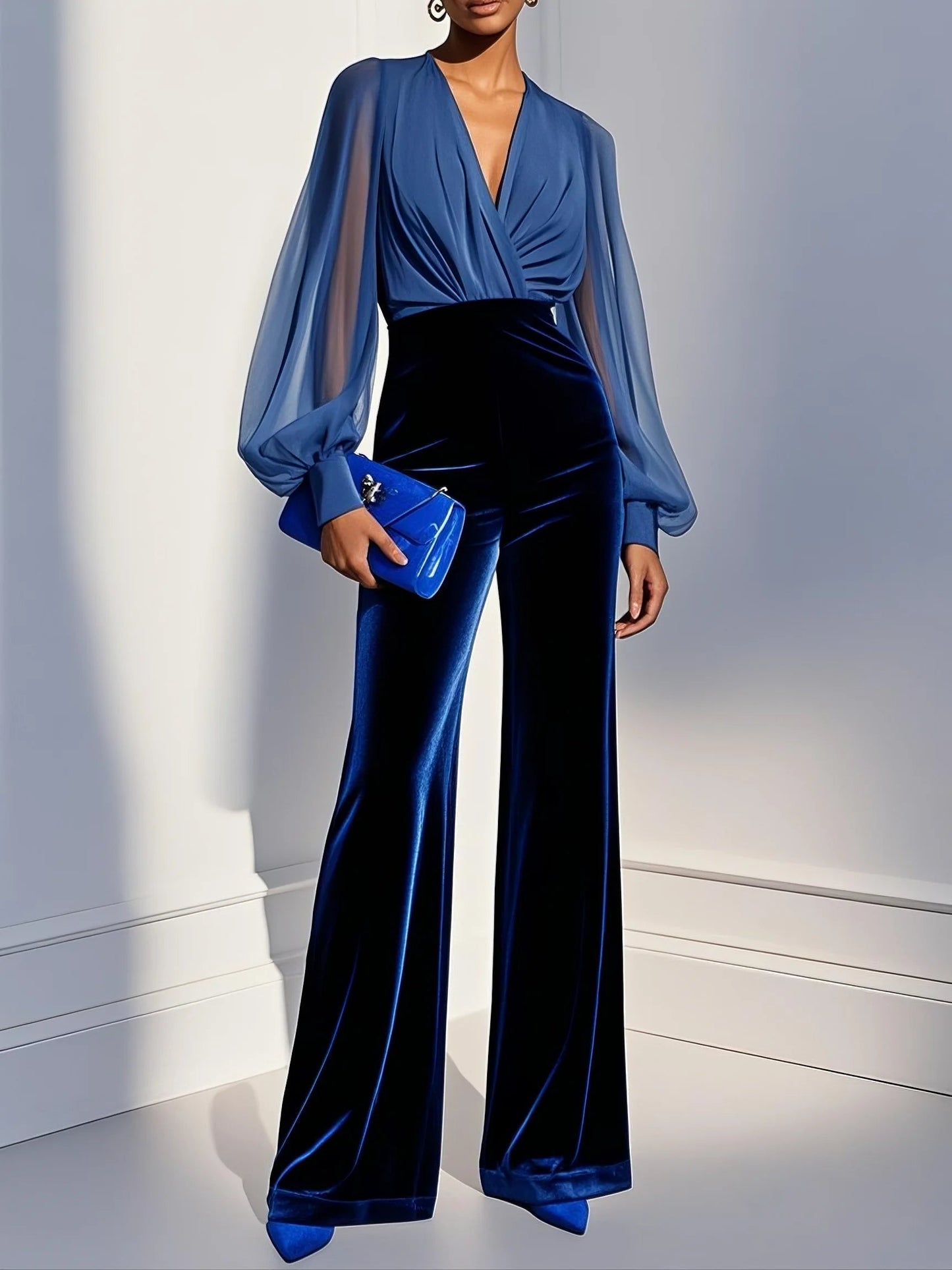 Maud ™ | Sophisticated V-Neck Jumpsuit